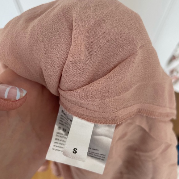 Reformation Winslow Dress Blush Wrap Maxi Bridal - Picture 7 of 13